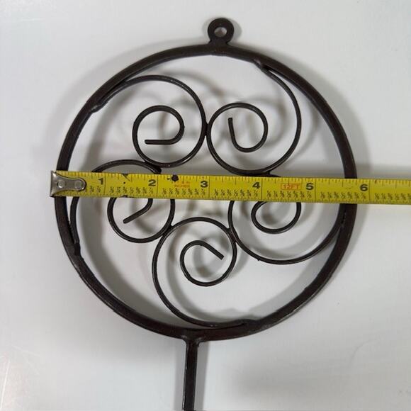 Wrought Iron Single Candle Black Wall Sconce Gothic Spiral Metal Candelabra - Picture 4 of 10